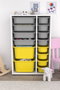 Hanah Home Rine 2D4K8U Blanco, Gris y Amarillo